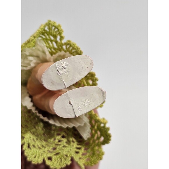 PLK Vintage 1940's 8" Unbranded Doll Dolly In Hand Crafted Crocheted Dress EUC - Picture 11 of 12